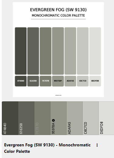 Monochromatic Color Palette with Evergreen Fog