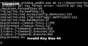 Invalid Key Size 44 Error